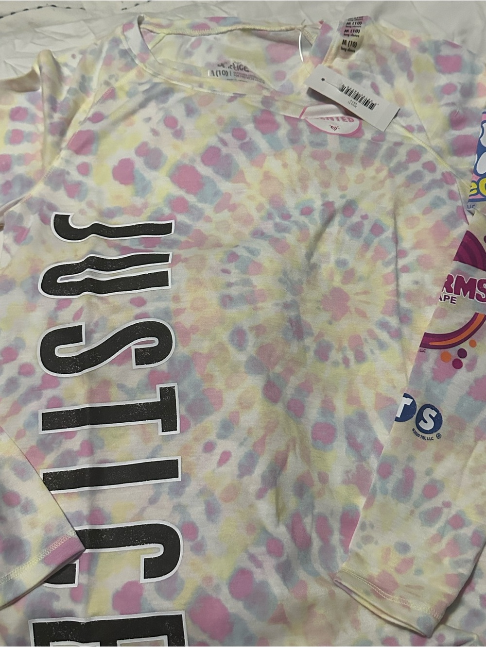 Justice Shirt & Pants: Pastel Tie-Dye Long Sleeve Shirt. Sweat Pants. NWT
